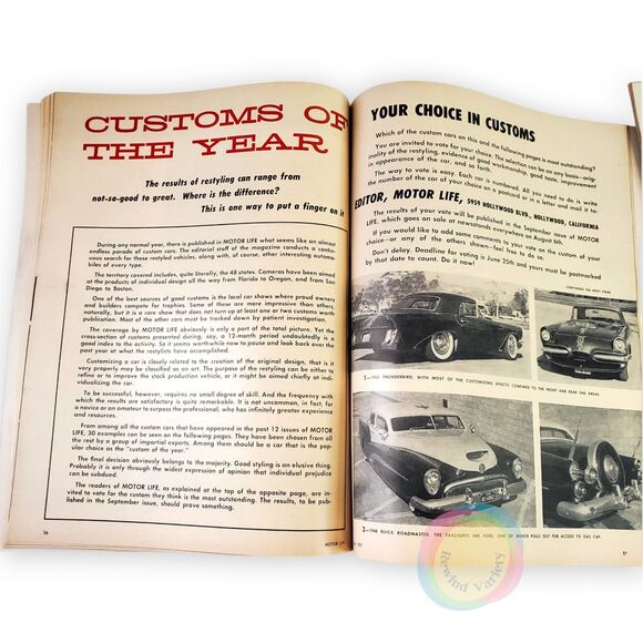 Motor Life Magazine July 1957 Customs of the Year 1958 Chevy Design Styling - Picture 6 of 8